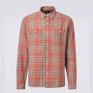 RRL Cameron plaid cotton twill shirt Double RL flannel Men’s Large